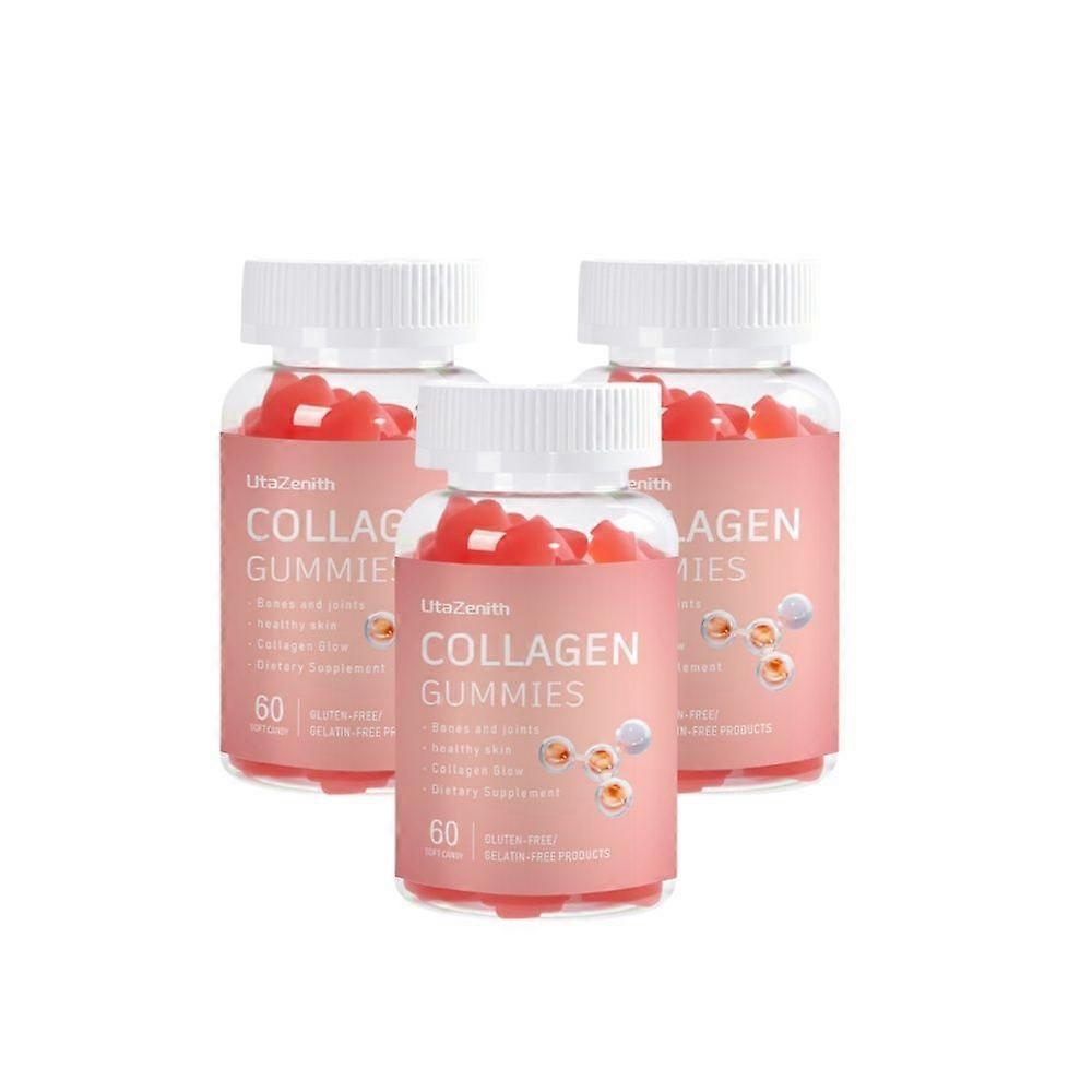 UtaZenith Biotine 10000mcg Collagène Gummies 180 comprimés - Ultra Haute Force pour une croissance r