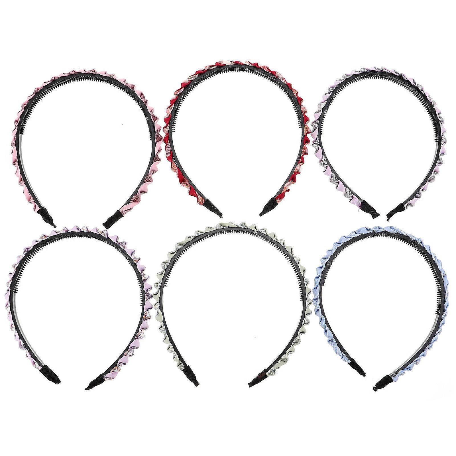 Women Headband Toothed Comb Design ABS Polyester Daily Use Other Occasions 6Pcs
