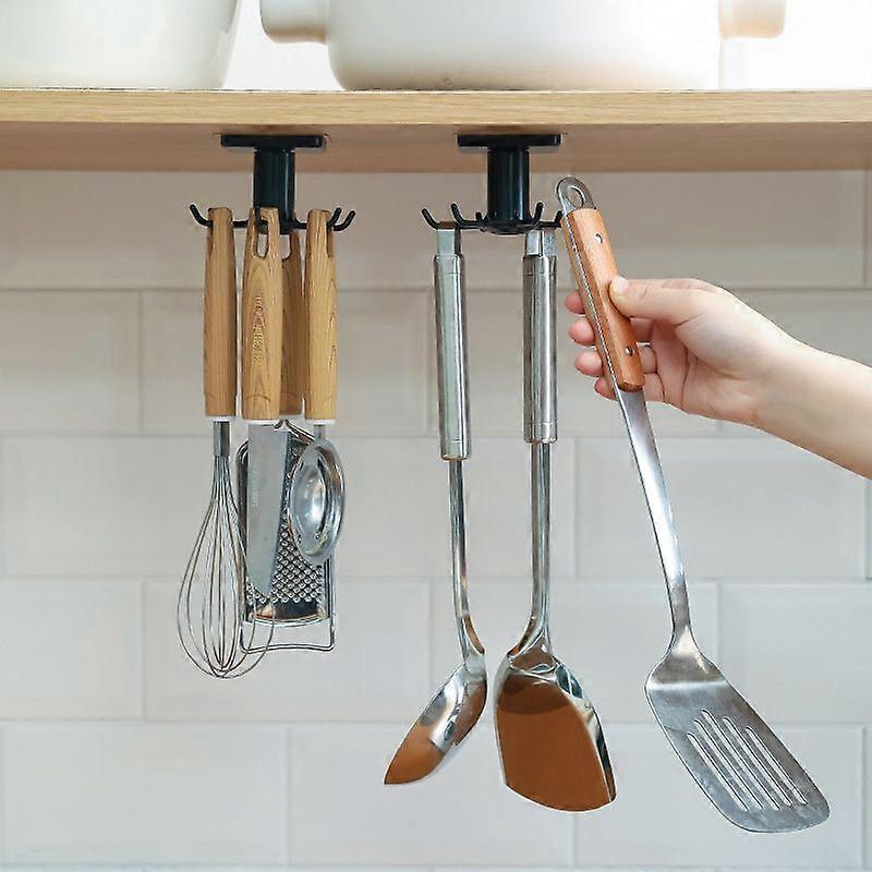 Kitchen Storage Hook Wardrobe Storage Hook Kitchen Organizer Accessories Cabinet Storage Rack Rotatable Hook Storage Rack
