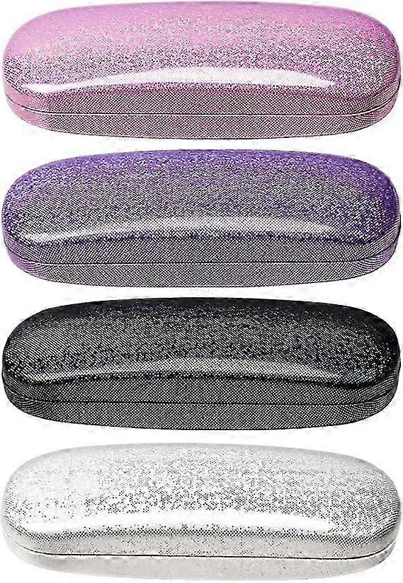 (4 Piece) Eyeglasses Case, Unisex Hard Shell Protective Case for Glasses