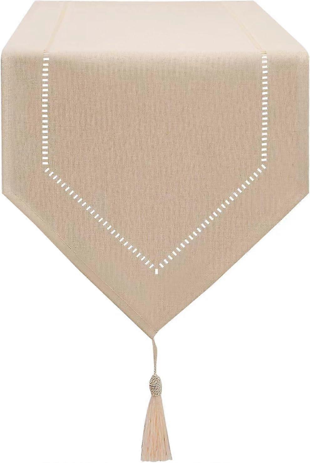 1 piece linen solid color table runner, modern stylish