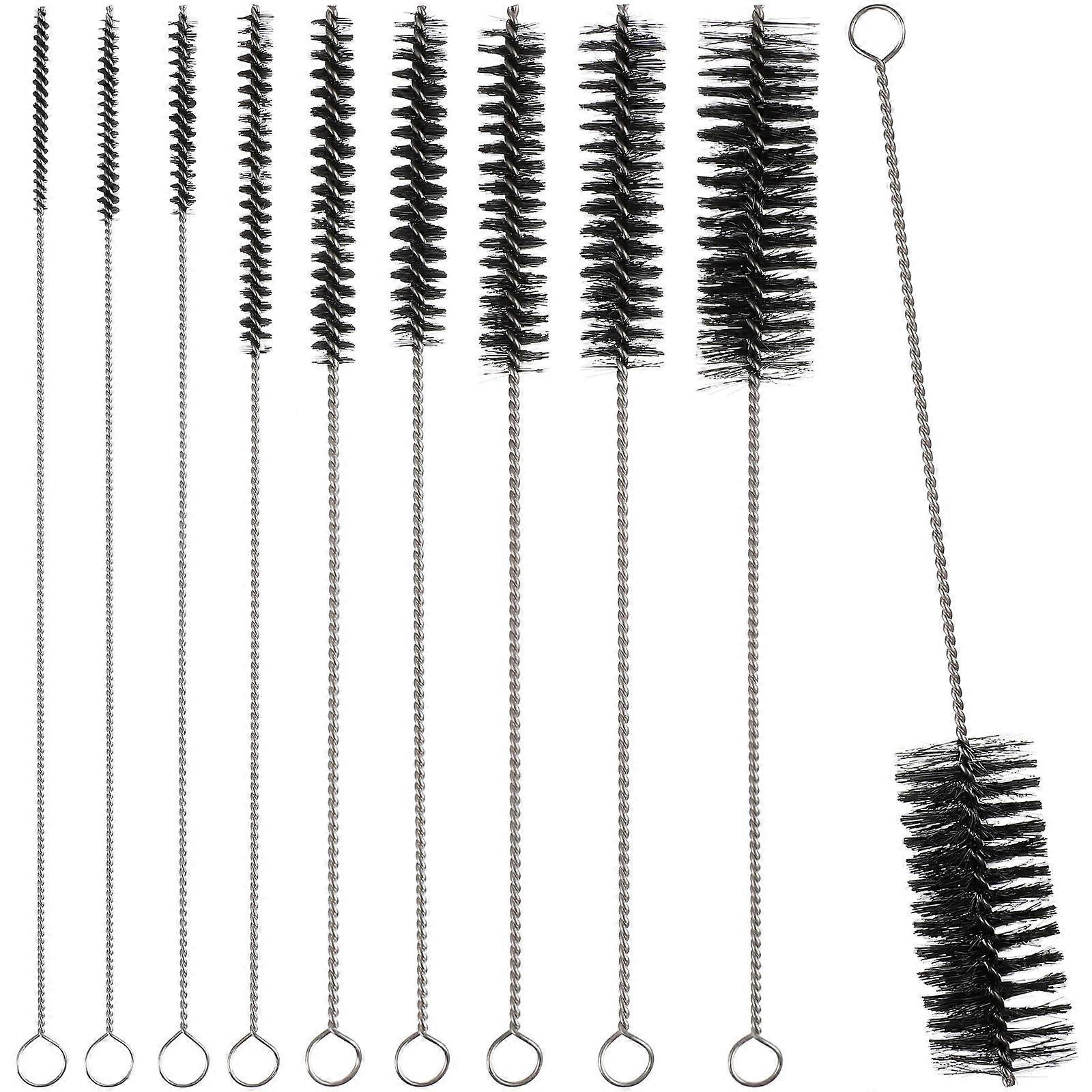 Bottle Brush Stainless Steel Nylon Easy To Use For Household Users 7.87 Inches 10Pcs