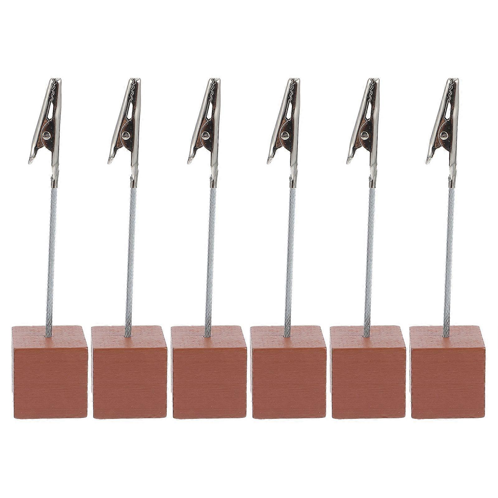 6pcs Retro Memo Clips for Photos, Notes & Cards – Sturdy Desktop Holders for Home & Office Use