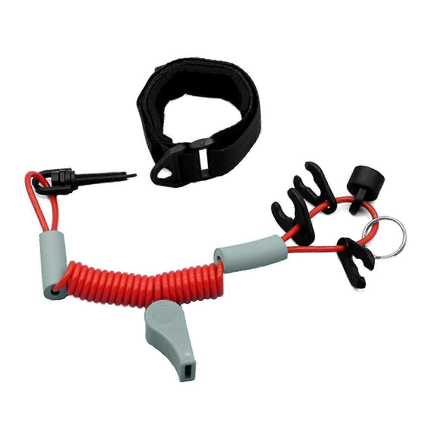 Outboard Boat Motor Kill Stop Switch Key Rope Safety Lanyard Tether Kill Switch Key Rope Set for Motorboat