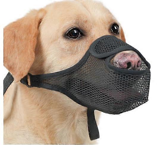 Dog Muzzle, Nylon Mesh, Breathable and Comfortable, Muzzle for Large Dogs with Adjustable Straps (BlackXL) BlackXL