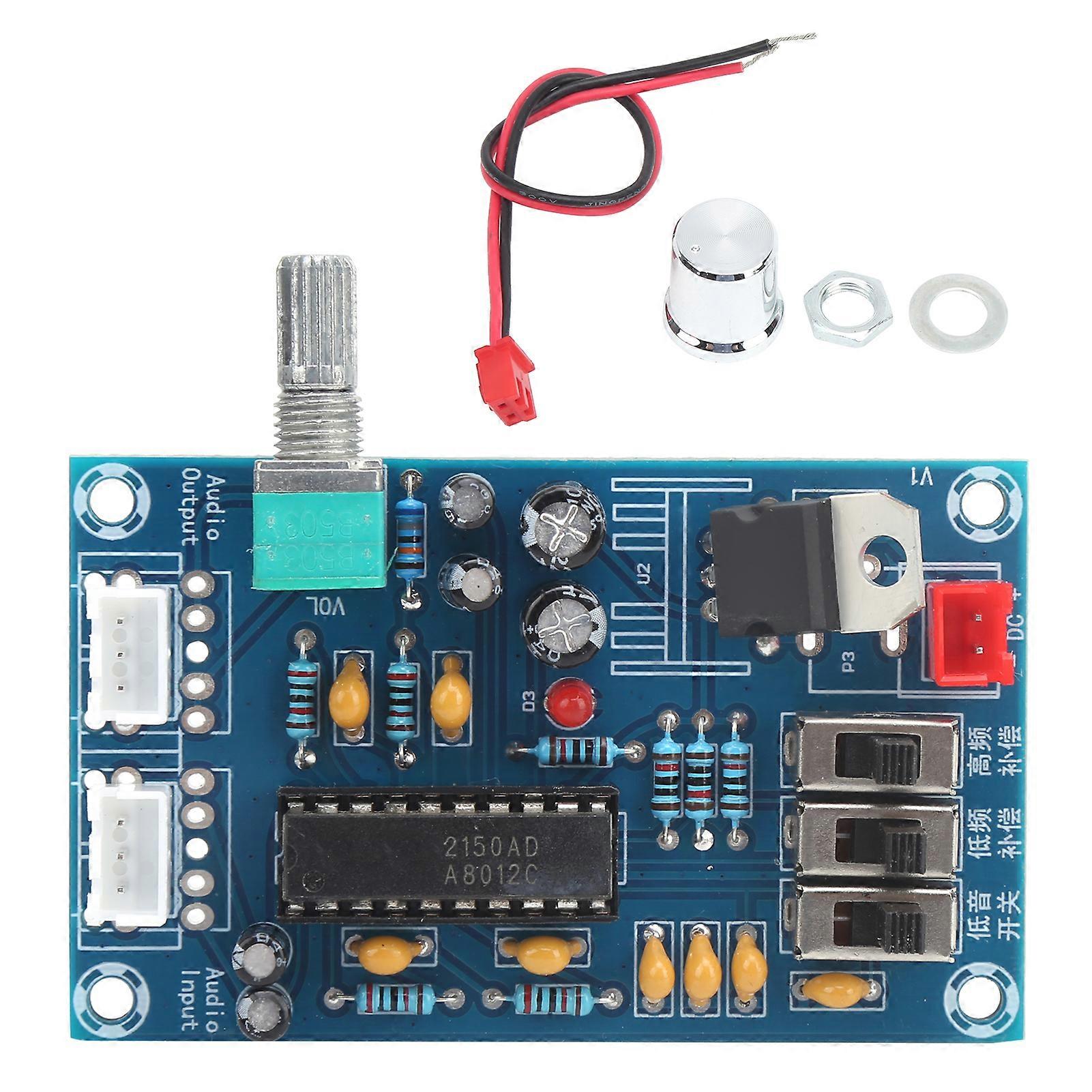 Μπροστινή πλακέτα ηχητικών εφέ PCB με ρύθμιση μπάσων BBE2150AD τσιπ XH-A906 DC12~24V
