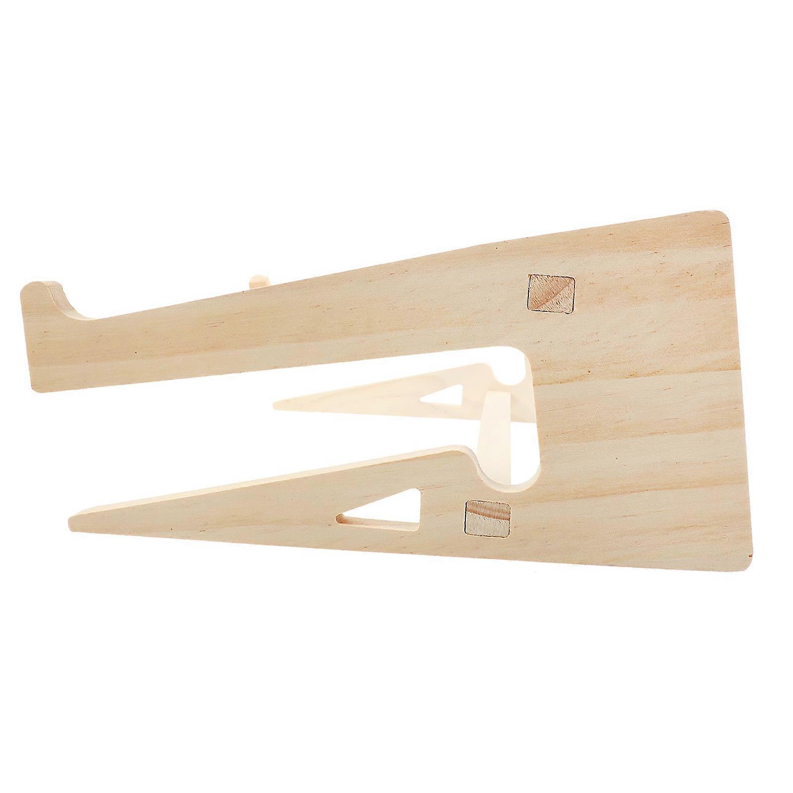 Portable Laptop Riser Holder Wood Students Home Use 1Set