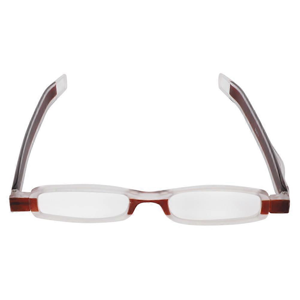 360 Degrees Rotational Folding Dual Color Frame Portable Reading Glasses for Elder