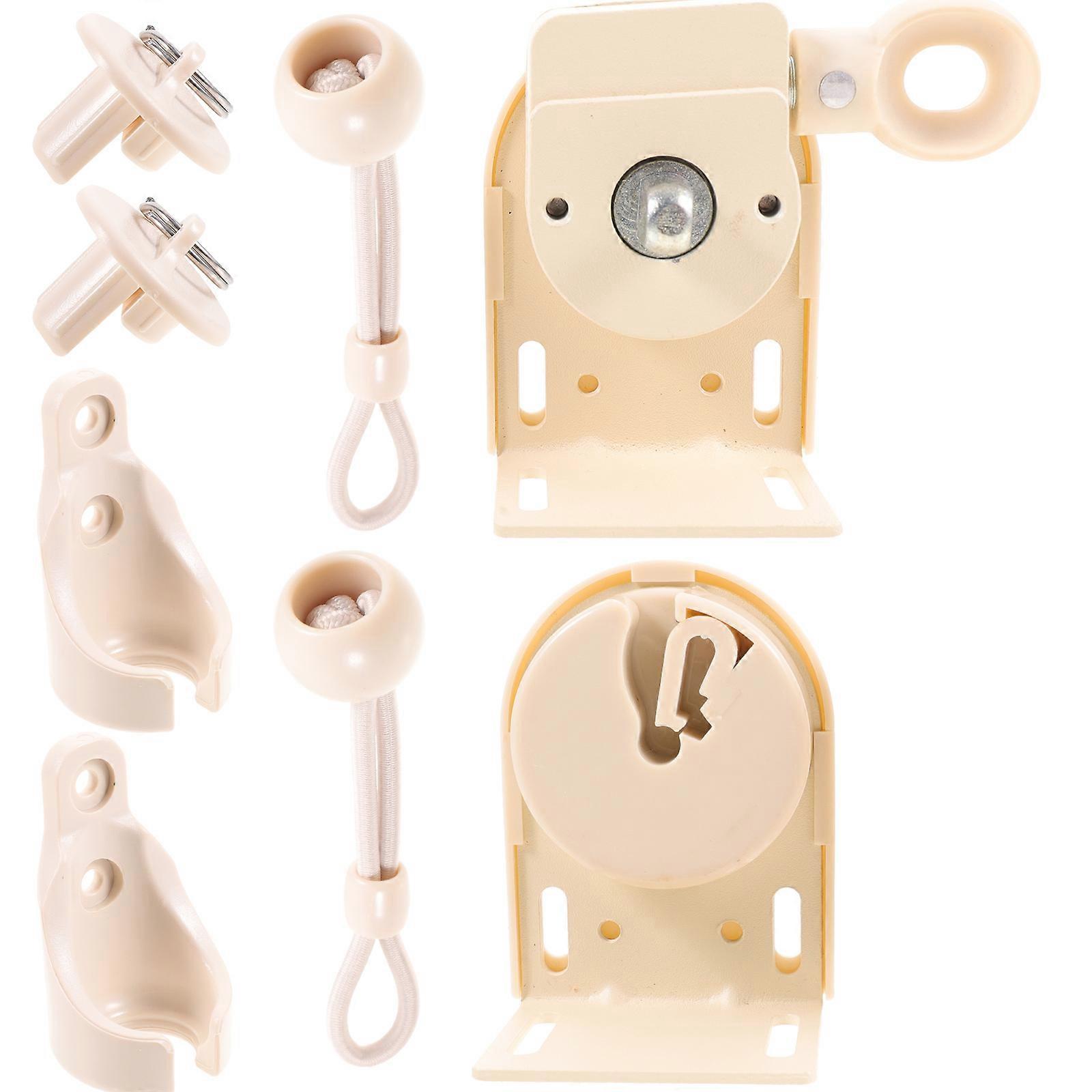 Heavy Duty Curtain Pole Brackets Set Windproof For Homeowners 3x3x5.5cm Iron 1 Set