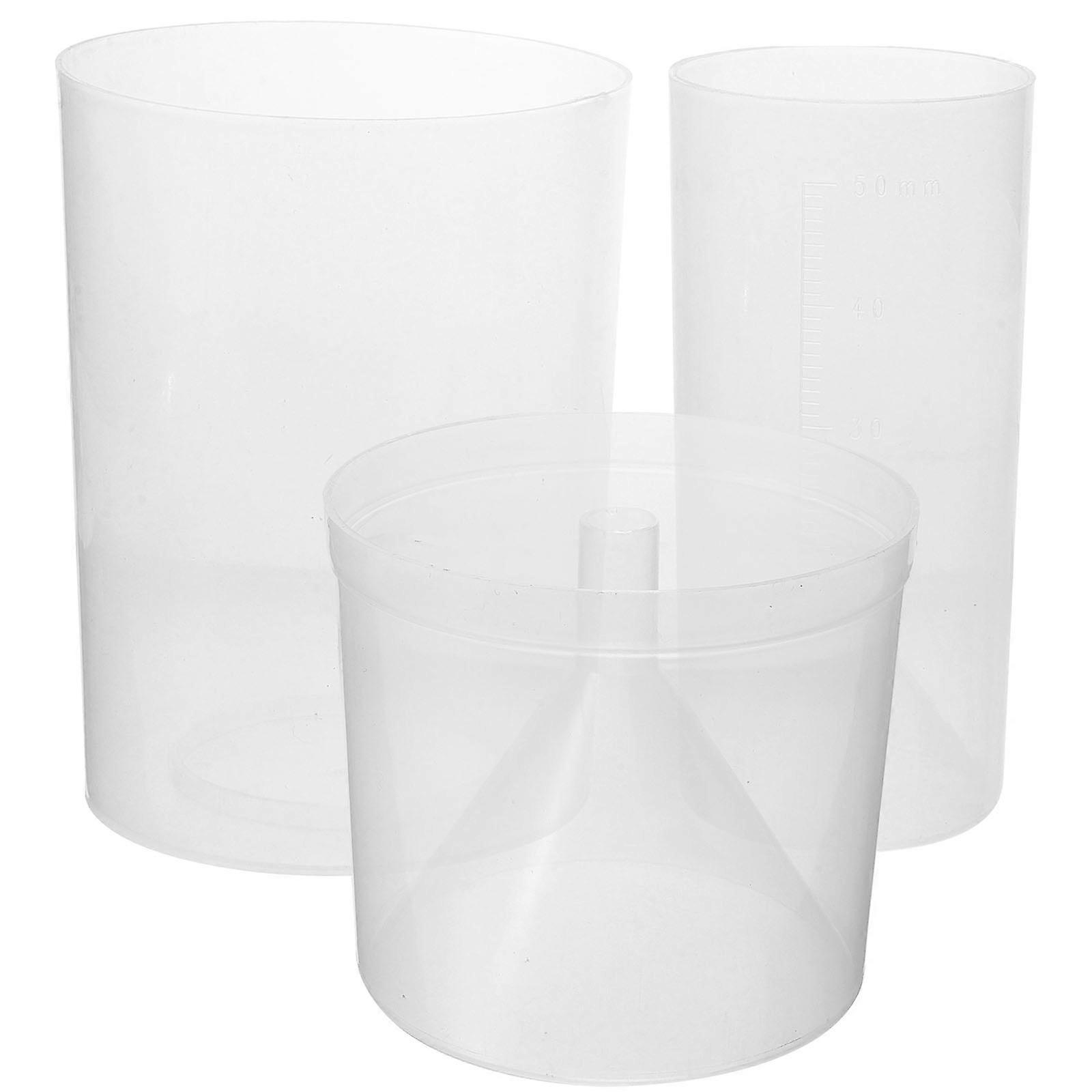 Rain Gauge Replacement Tube Plastic Rain Measuring Tool For Science Teaching Transparent 14.50X7.00X7.00CM Rainfall Measurement 3Pack