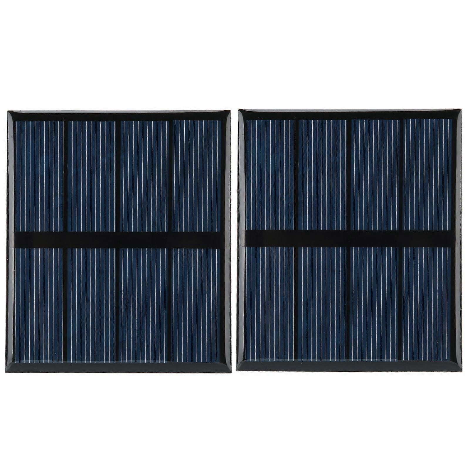 2Pcs Solar Panel Module 0.6W 2V DIY Portable Polycrystalline Silicon Solar Charger