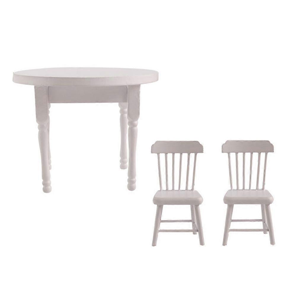 Miniature White Round Table for Realistic Home Decor and Mini Scene Landscaping