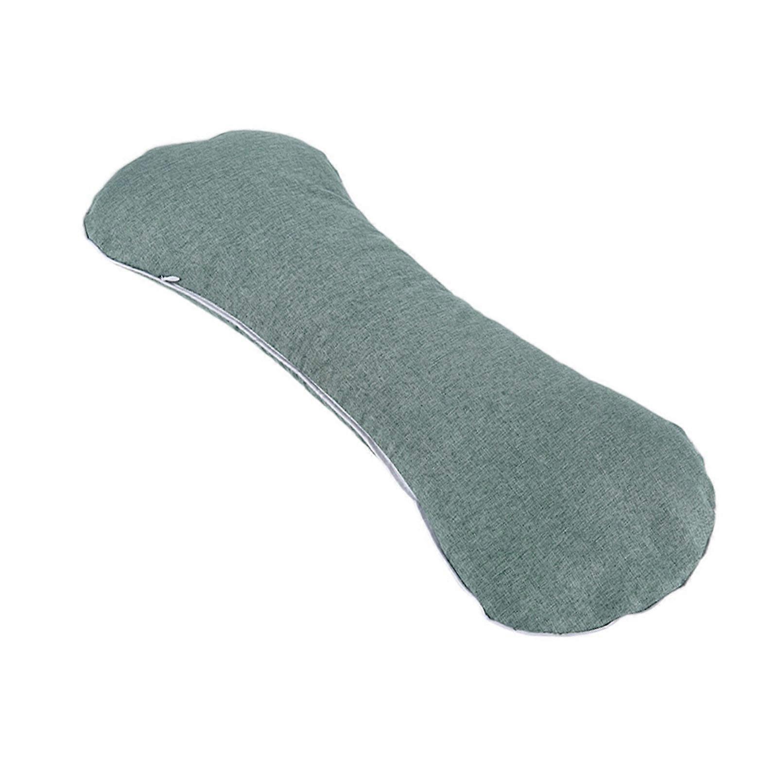 Linen Wormwood Filling Neck Pillow Bone Shape Soreness Relief Neck Support Pillow for Adult