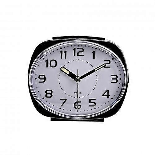 Hometime Alarm Clock Oval with Luminous Hands - Black Case