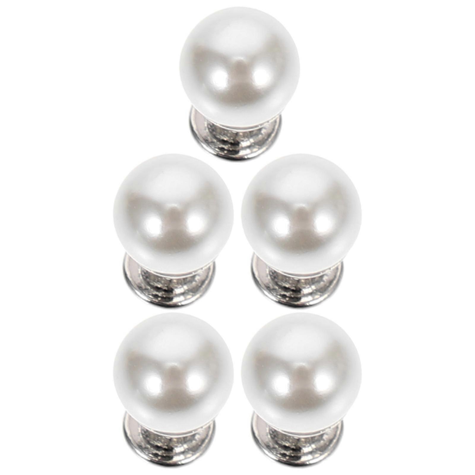 5pcs Pearl Decorative Watch Band Charms Adorable Studs Durable Resin Fashion Lightweight Easy to Use Nail Studs