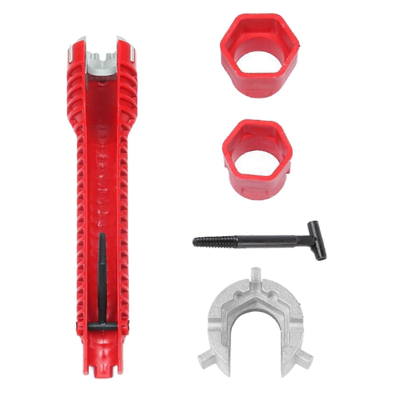 Multifunctional basin wrench, plumbing and removal tool for tight spaces, 5/8function faucet installation tool.