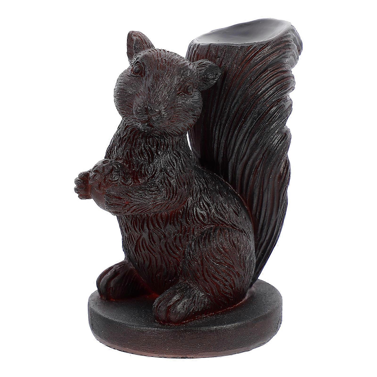 Ornament Base Crystal Balls Resin Indoor Decor Squirrel Figurine Home Decoration 1Pack