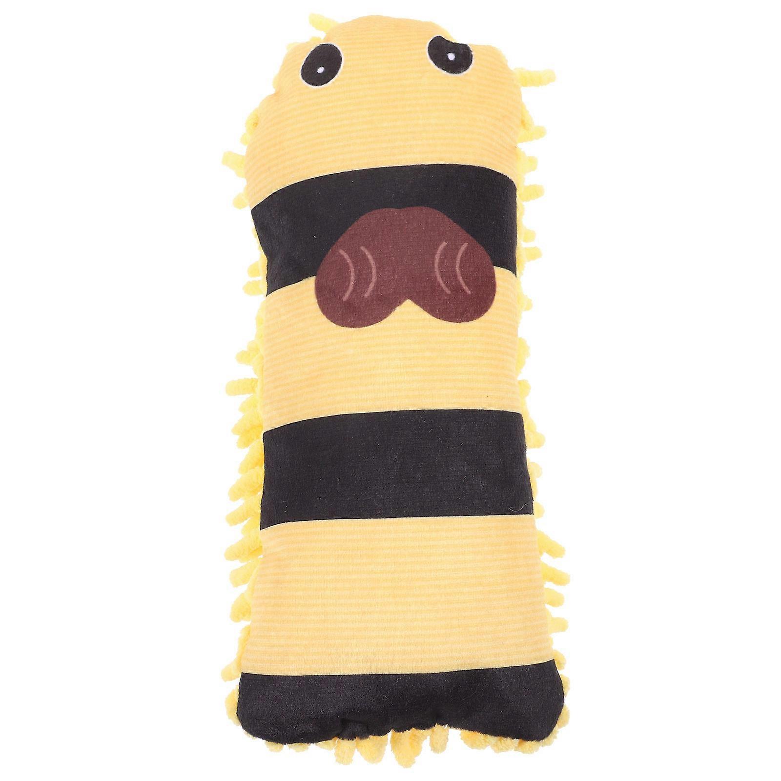 Soft Plush Dog Toy – Fun Bee Shape Chew for Puppies, Multi Functional Stuffed Animal for Play and Teeth Cleaning