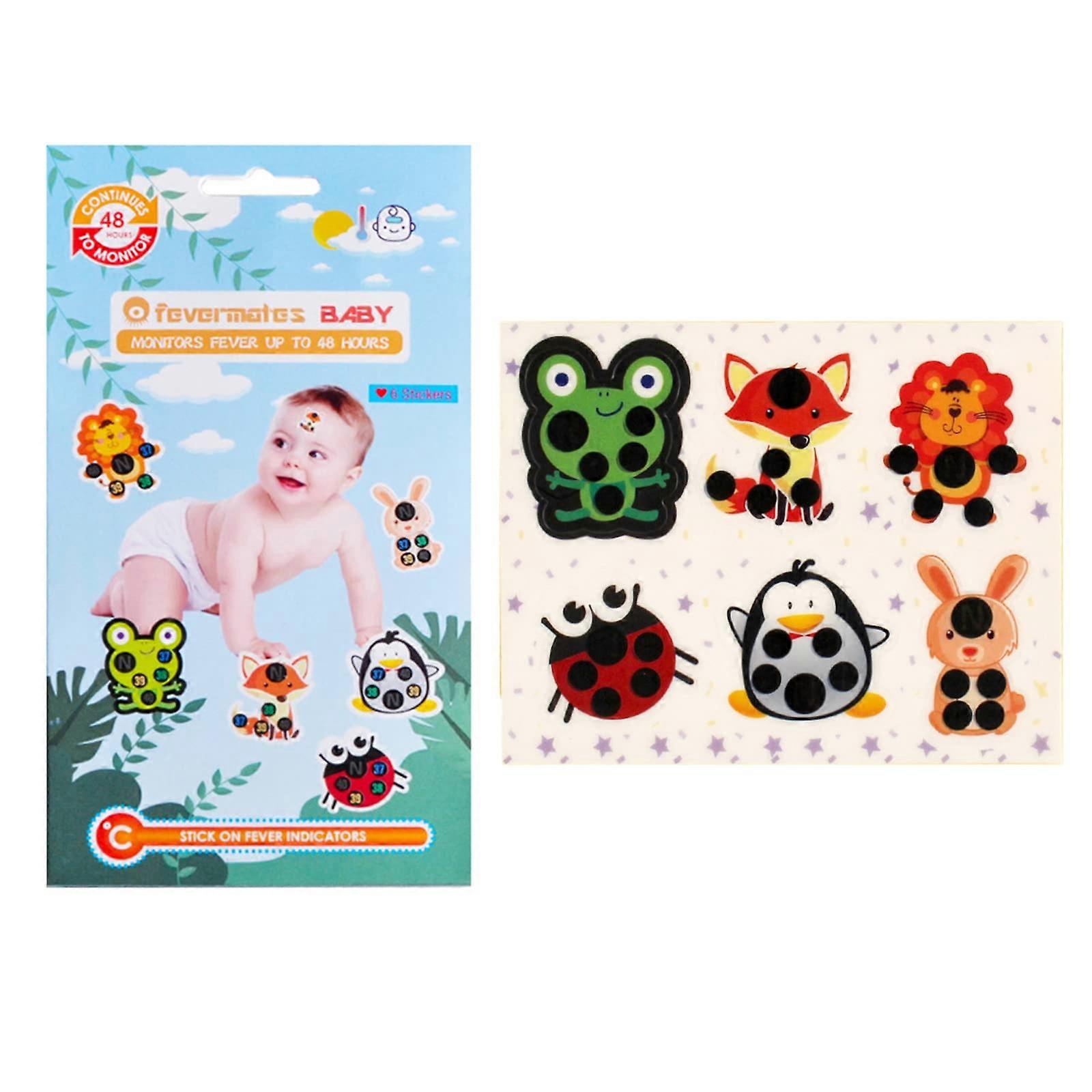 Adhesive Cartoon Forehead Temperature Sticker For Kids And Adults, Cartoon Design, Temperature Indicator, Skin Safe