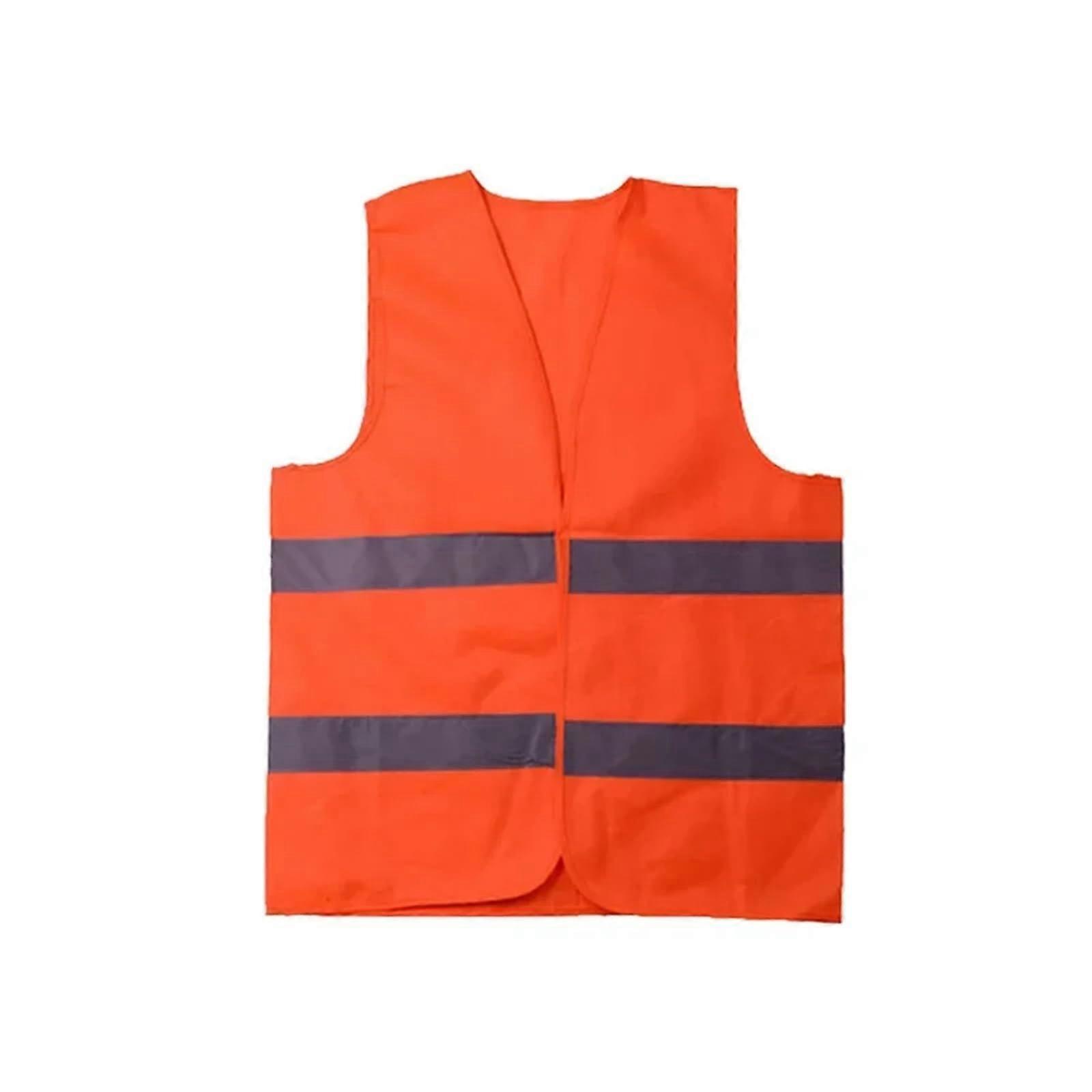 Gilet de sécurité réfléchissant haute visibilité gilet de circulation extérieur unisexe pour la course à pied cyclisme travail orange