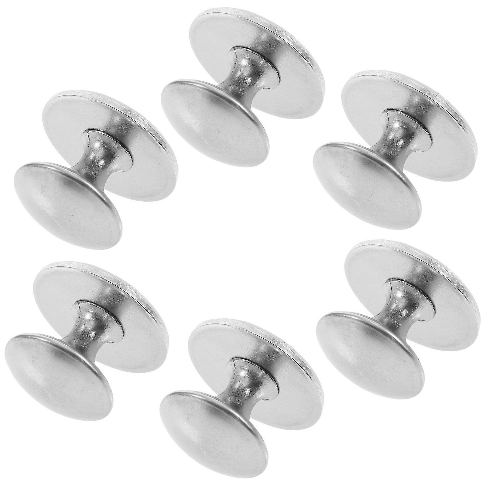 6pcs Aluminum Alloy Round Cupboard and Wardrobe Door Knobs Drawer Pull Handles
