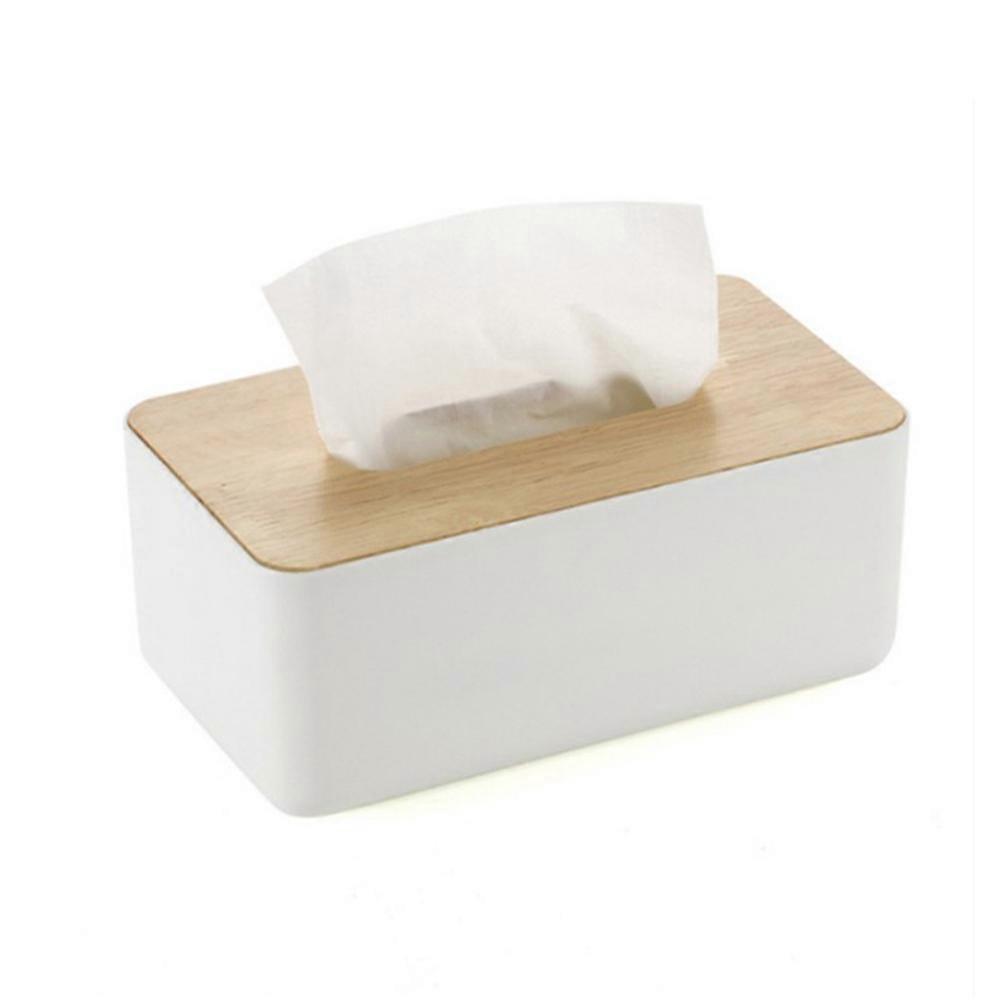 Wood Tissue Holder with Rectangular Design for Use Multi Color and Wood 7.5 x 4.5 x 3.5 inches