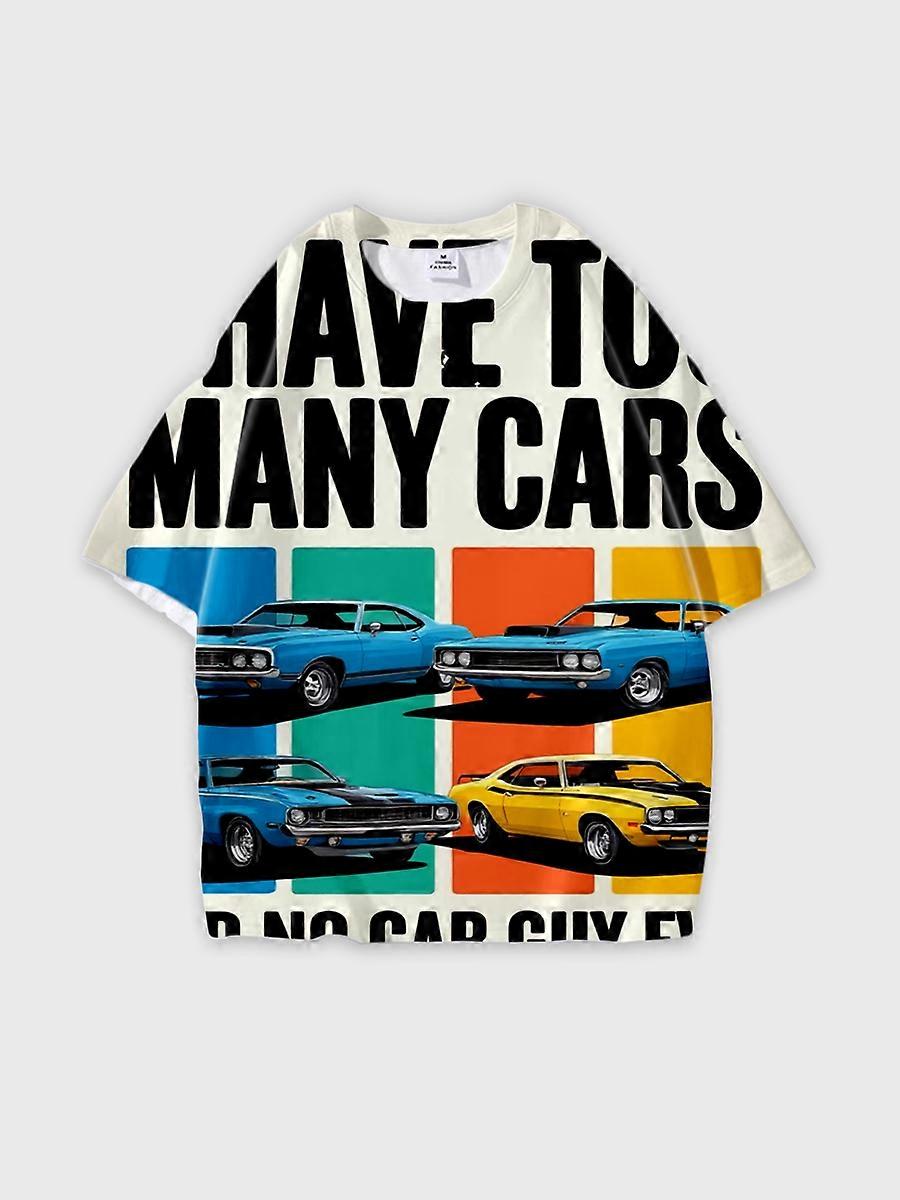 T-shirt round neck Pattern loose short sleeve N198