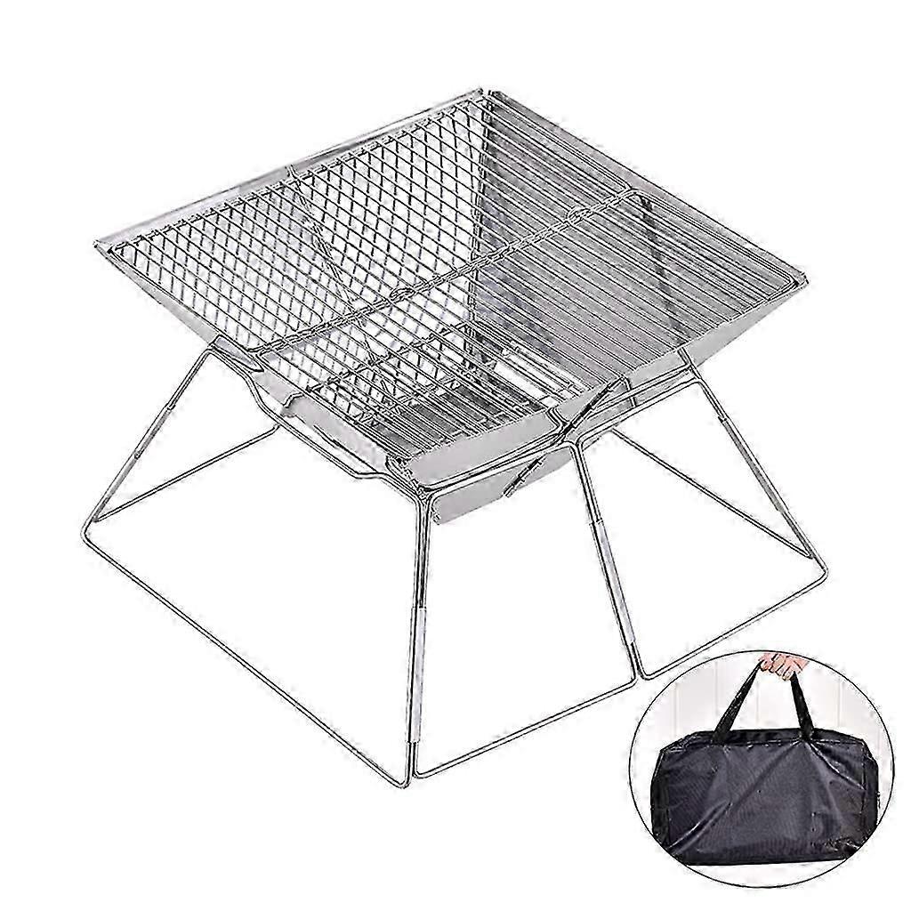 Portable Foldable Camping Grill Lightweight Bbq Tool Kit For Outdoor
