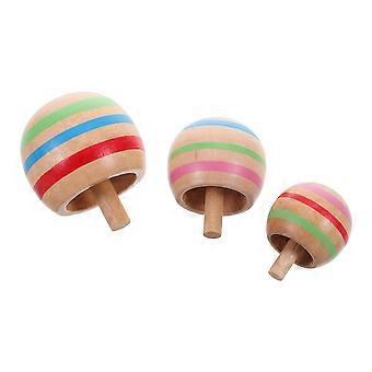 Wooden Spinning Top Toy for Kids, Handmade Rotating Sensory Educational Shape Matching Spinner
