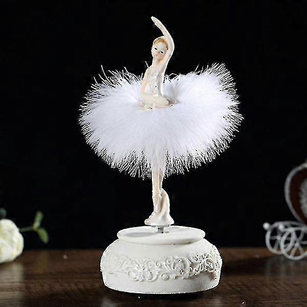 Ballerina Music Box Dancer Carousel with feather birthday gift
