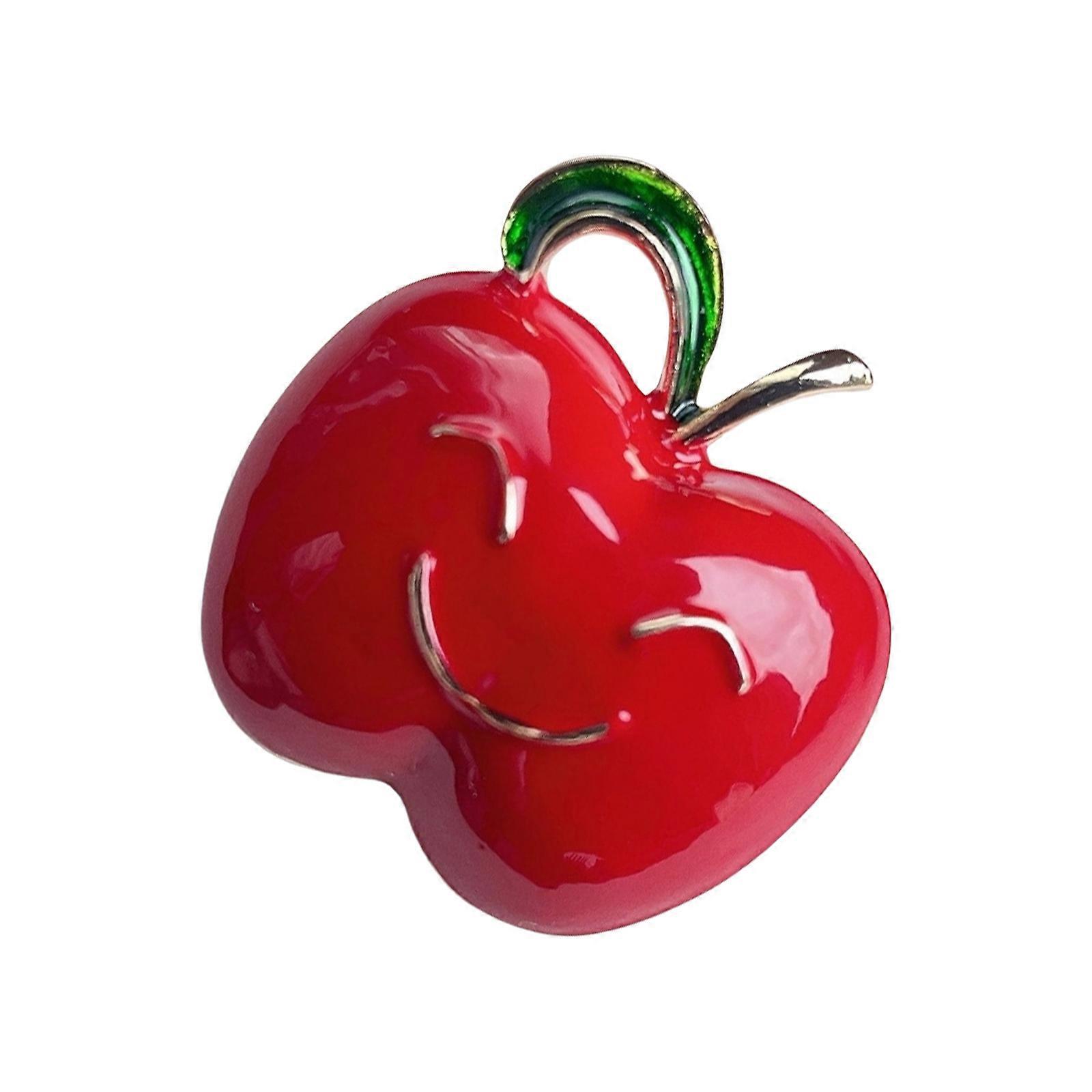 Multipurpose Fruit Pin Brooch Featuring Gaps Proof Functionality And Long Lasting Metallic Finish Clothing Pin Accessory  Red
