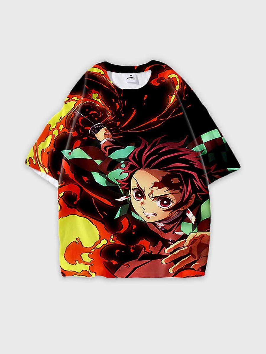 T-shirt round neck Character Pattern loose short sleeve P272