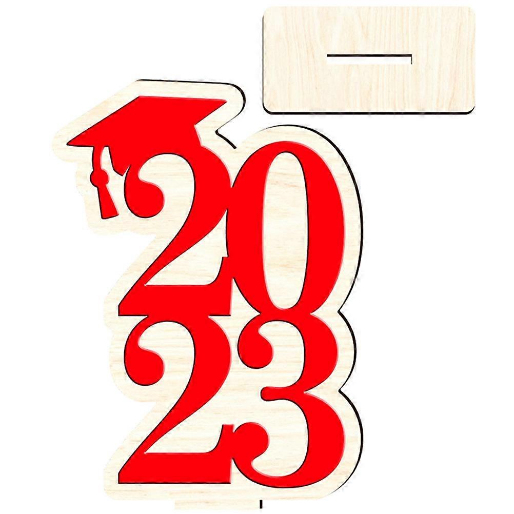 Grad Season Decor Chic Design Graduation Party Table Decor Wood Simple and Aesthetic Design Atmosphere Enhancement 1Set