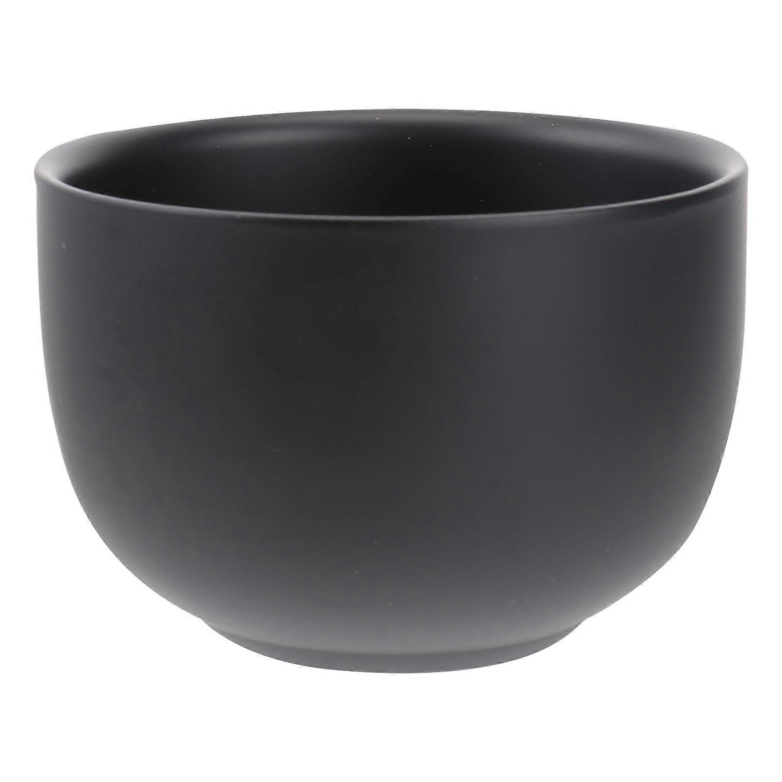Double Layer Men Shaving Bowl in Black Stainless Steel for Home and Salon Use 4.3 Inches