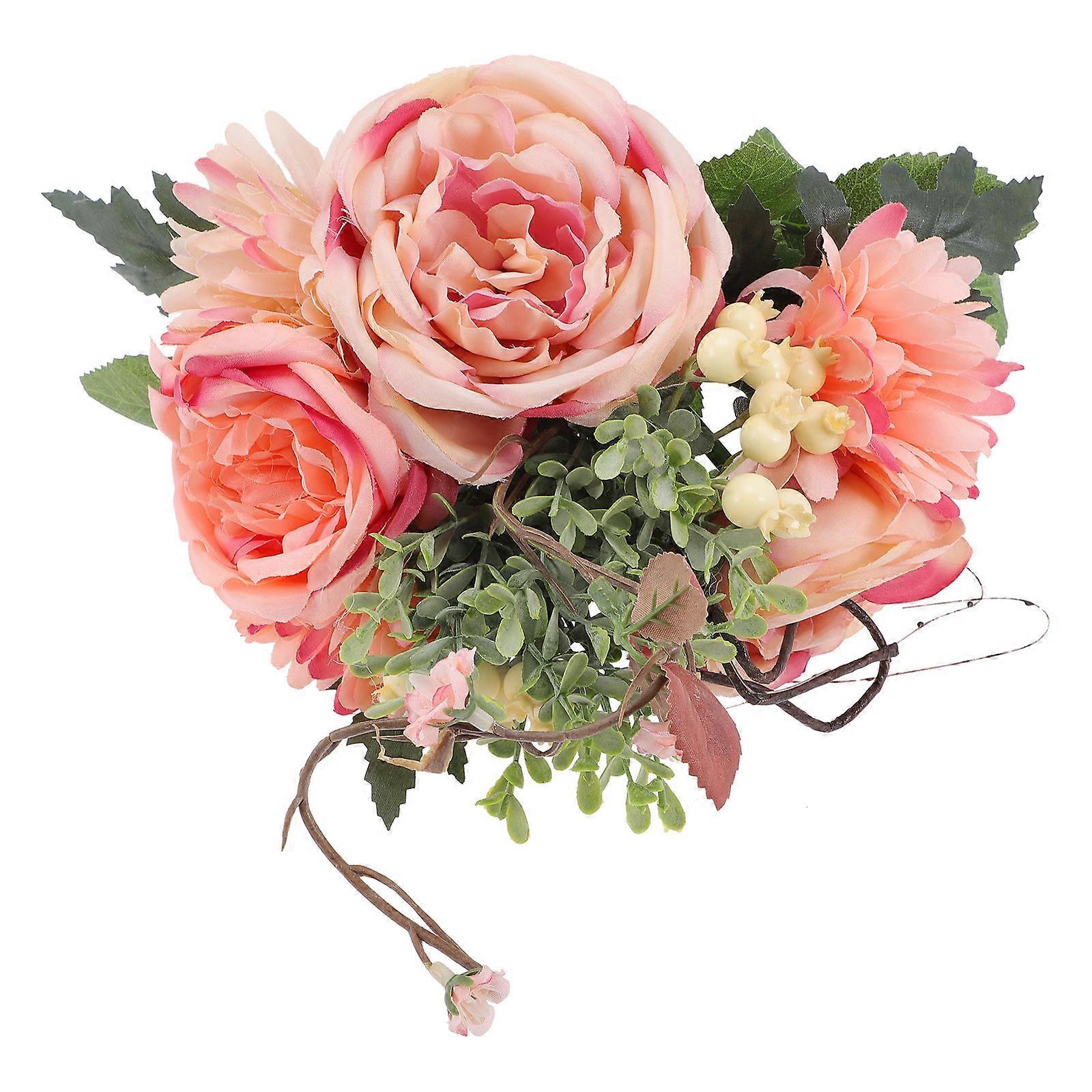 Fake Flower Decor Bunch Artificial Roses For Home Decoration And Office Decoration 30X20Cm 1Pack