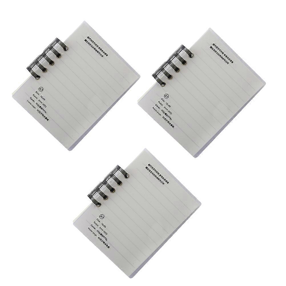 Portable Pocket Notebooks for English with White Paper 3Pcs Mini Spiral Note Pads