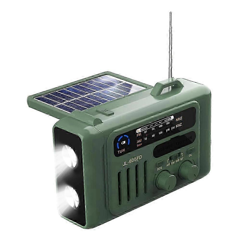 Çok Fonksiyonlu Güneş El Krank Radyo Taşınabilir / FM / NOAA Radyo Bluetooth Hoparlör, Açık Hava Reklamı için LED Okuma Lambası ile
