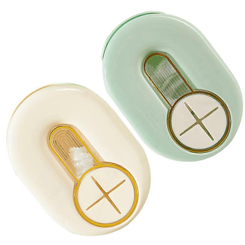 Kitchen Bag Holder Fresh Keeping Bag Box Wall-Mounted Storage Container Cream White 20x14.5x7cm Easy Access 2Pcs
