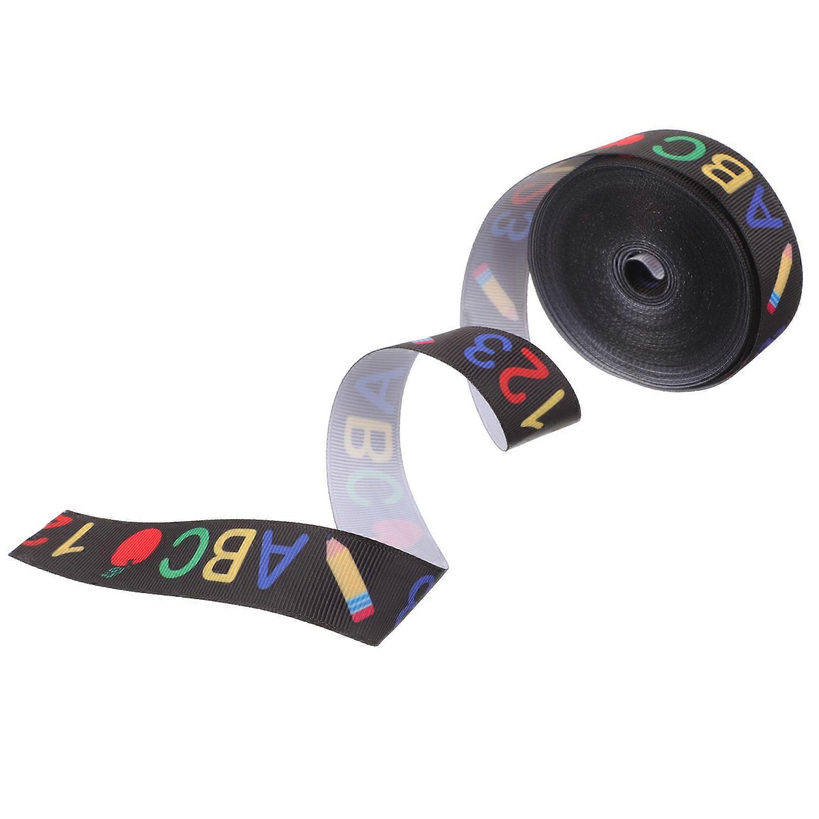 Black Polyester Ribbon for DIY Gift Wrapping and Cake Decoration 1 Roll