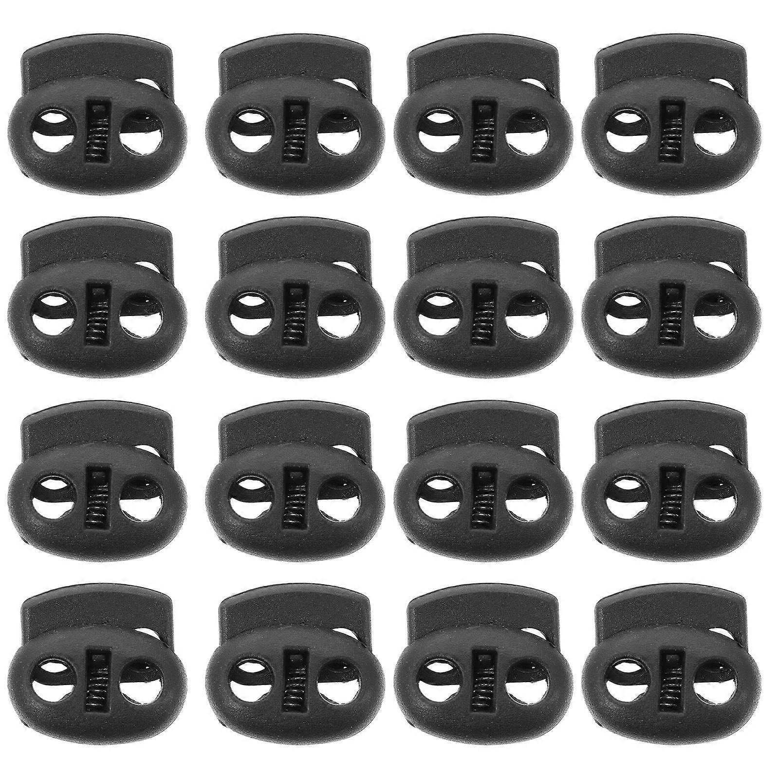 Black Plastic Spring Cord Lock For Daily Use 200Pcs With No Burrs Design For Safety