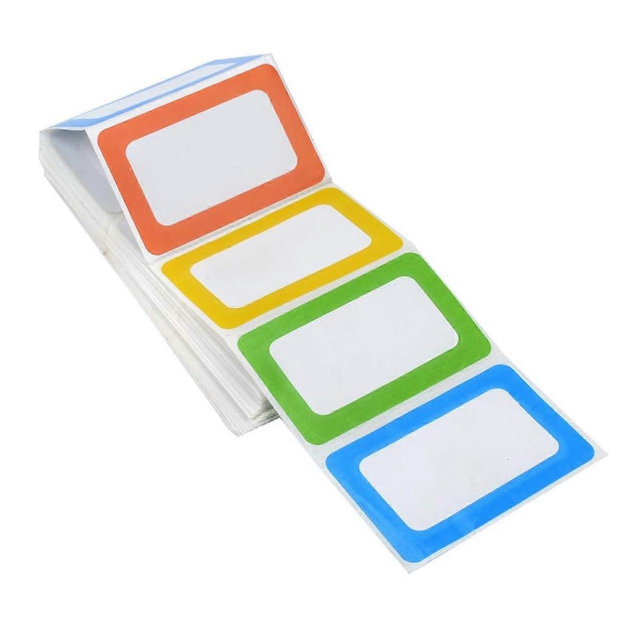 Name Labels 300-Piece Colorful Blank Stickers Self-Adhesive Classification Labels For Office And Home