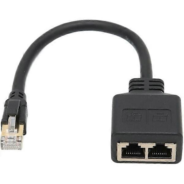 RJ45 Splitter Adapter, 1 to 2 Port RJ45 Network Ethernet Adapter Splitter, CAT8 Network Cable Splitter Adapter.