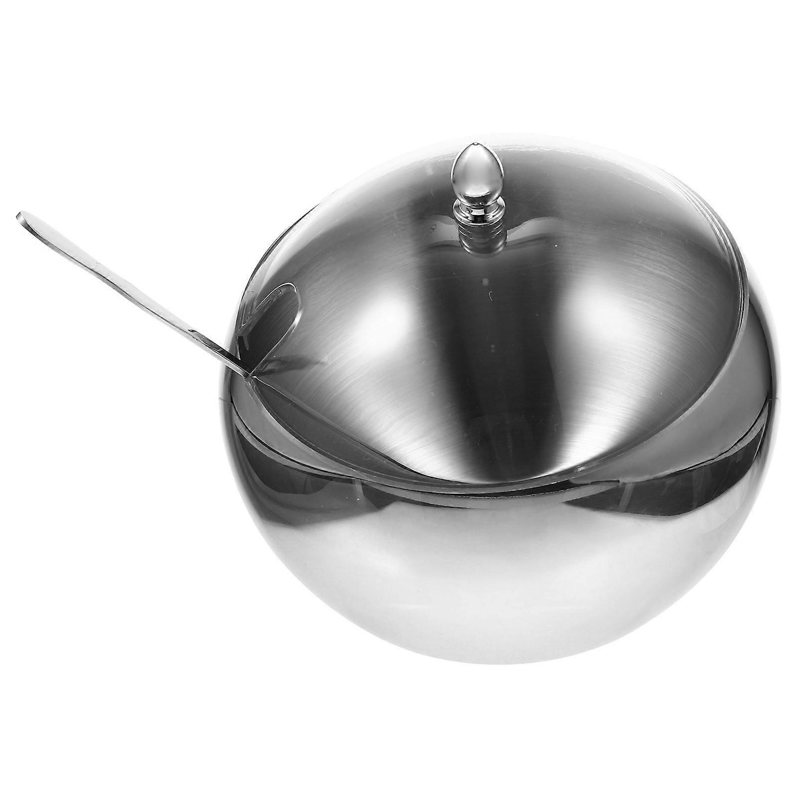 Durable Stainless Steel Bowl with Oblique Mouth Design for Storage Silver 1 Set Large Size