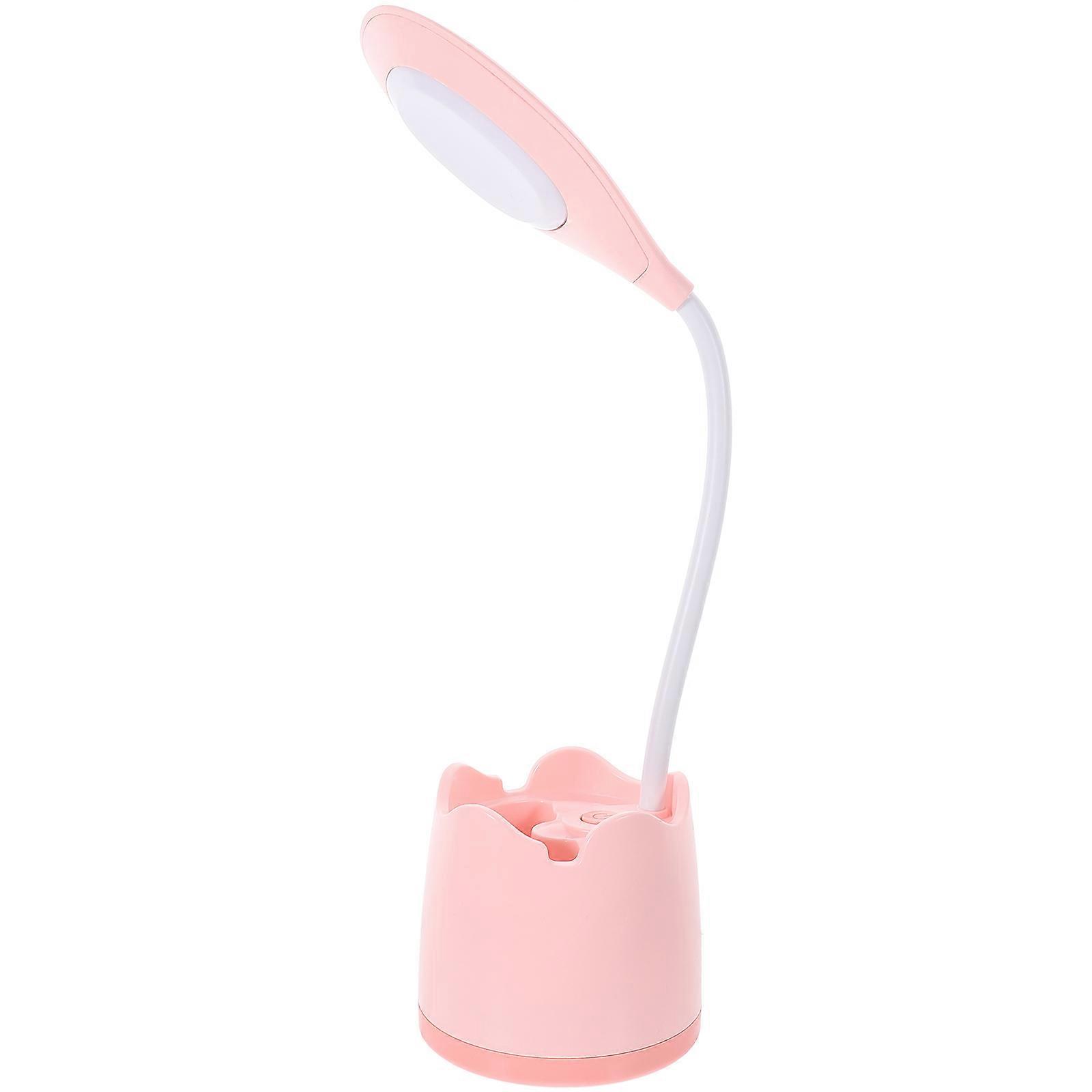 1 Set of Table Lamp Learning Desk Reading Lamp Desk Light with Pen Holder for Office Dorm