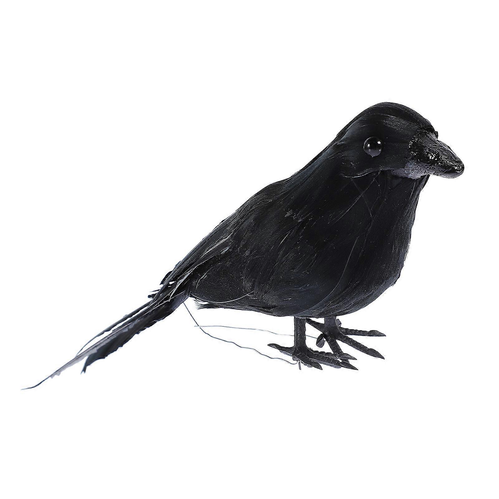 Simulated Crow Ornaments for Decor with Black and Foam Material