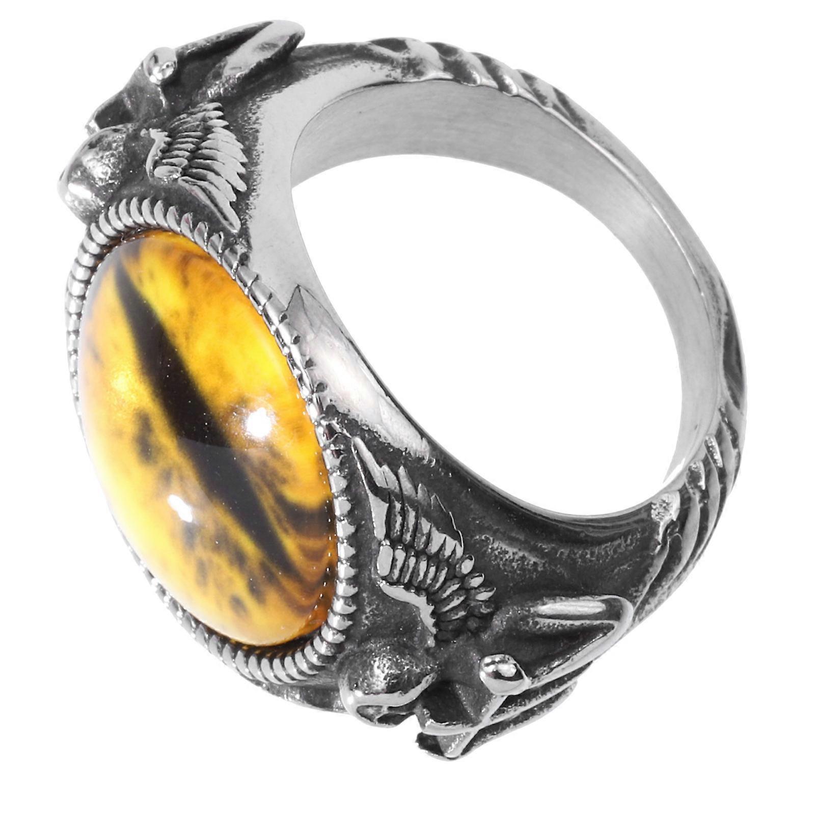 Punk Evil Eye Knuckle Circle Ring For Bryllup, Fester Og Cosplay Tilgjengelig I Gul 1Sett