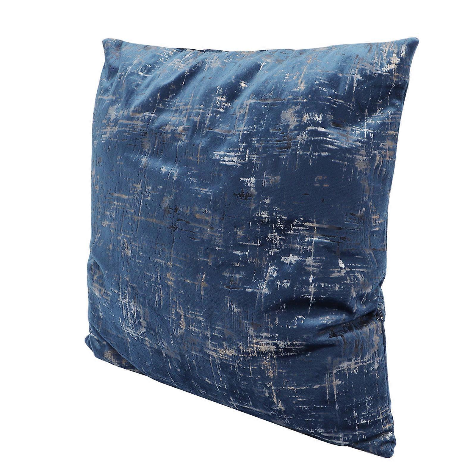 Cushion Cover Bronzing Pillowcase For Home Sofa And Car Seat Decor In Blue 1Set Decorative Function