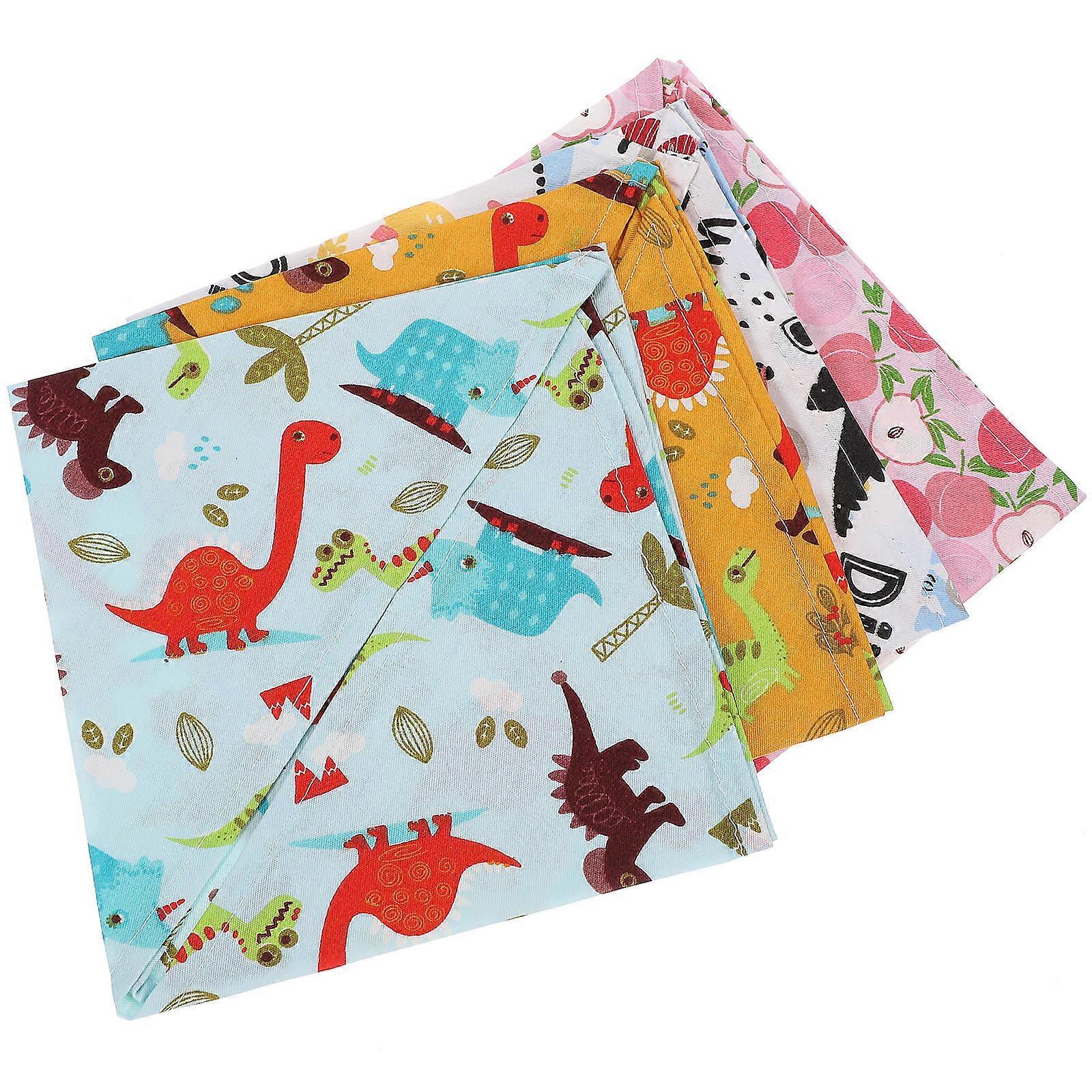 Dinosaur Print Pet Bandana Set Lightweight Triangle Scarf for Dogs & Cats, Easy Wear Summer Accessory for Holidays & Photos