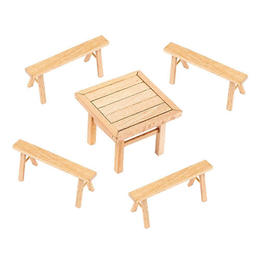 Children's Table And Chairs Model Kit In Beige For Confidence Building And Coordination 1 Set