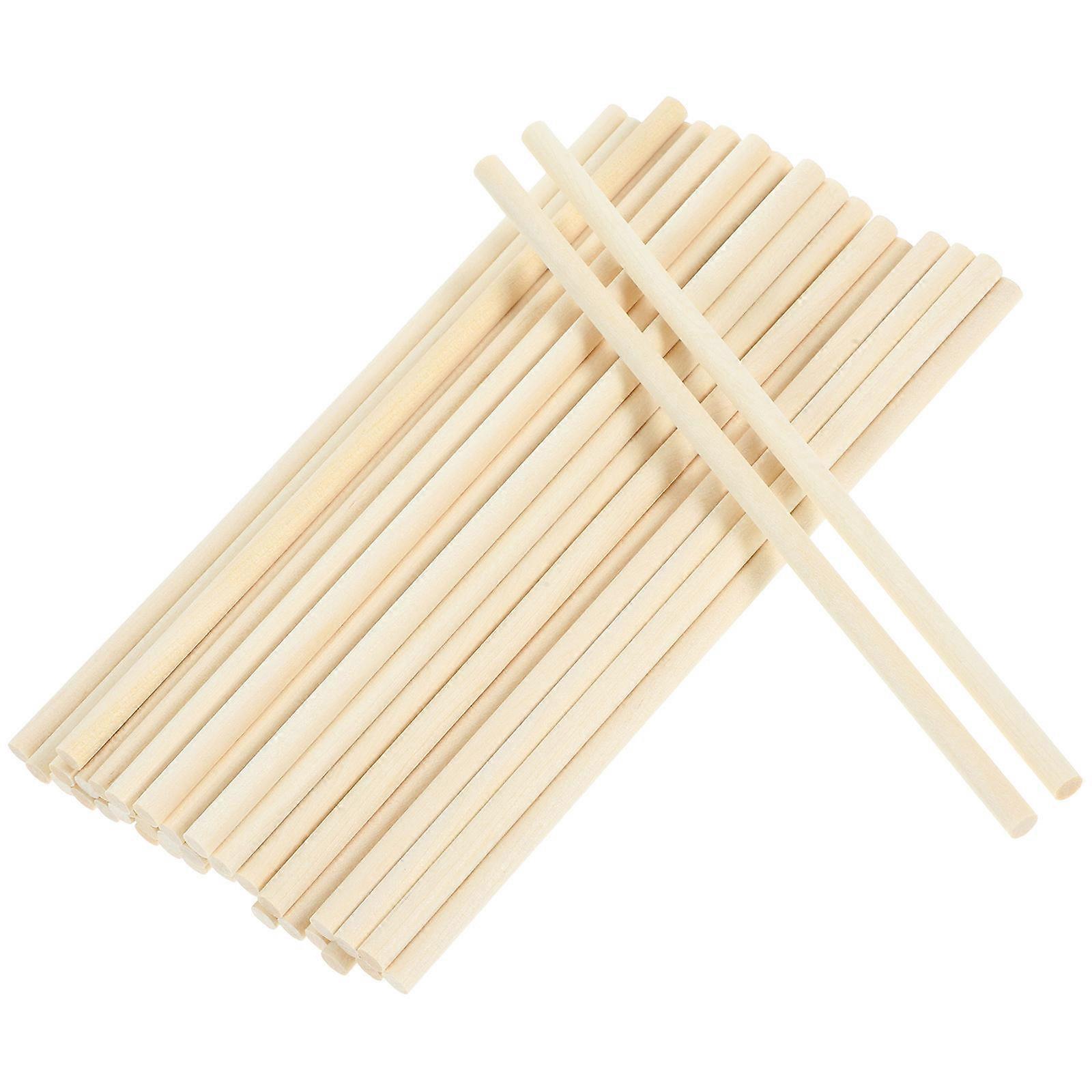 100pcs Wooden Popsicle Sticks for DIY Crafts and Ice Cream Making Smooth Surface Beige Color